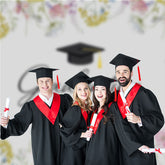 Aperturee - Floral Beige Gradation Party Photo Booth Backdrop